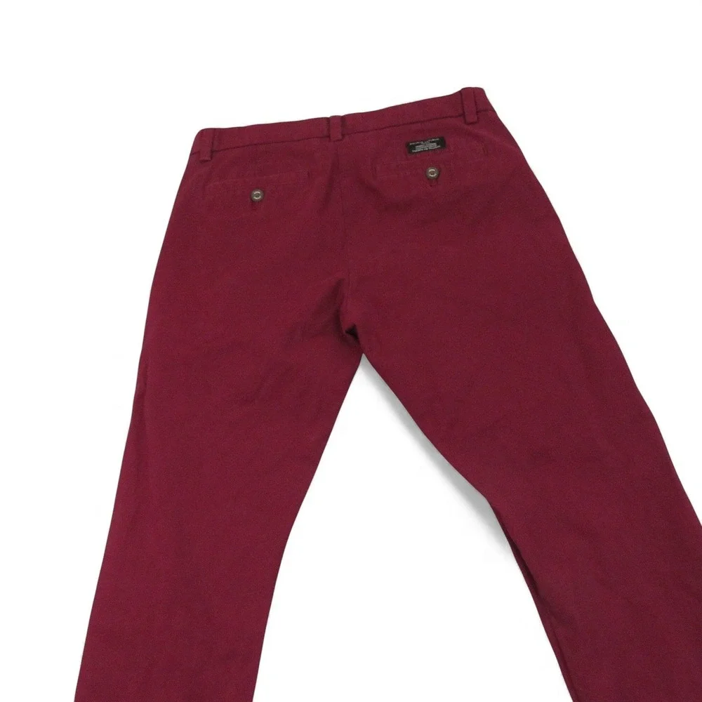 Banana Republic Fulton Skinny‎ Chino Pants Burgundy Size 29x32